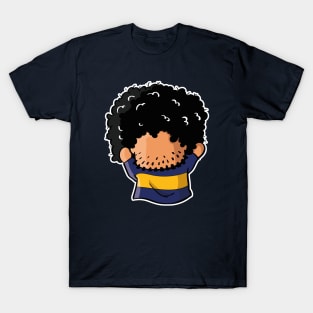 Diego Maradona in Boca Juniors Jersey T-Shirt